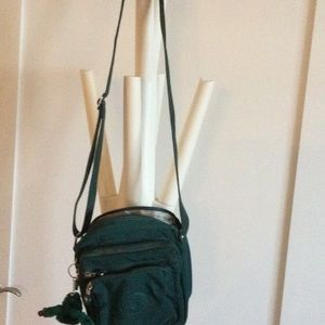 Kipling forest green cross body bag